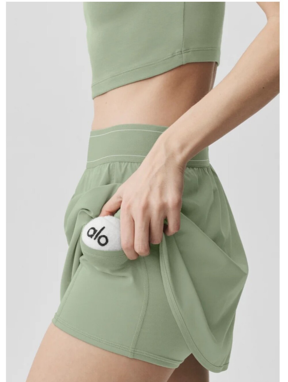 Alo Yoga Match Point Skirt Dune Grass Sold Out Color - Picture 2 of 12